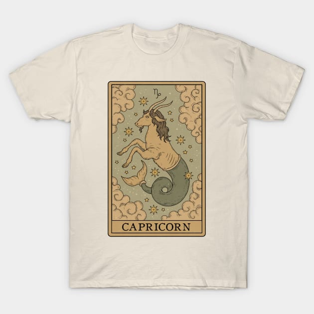 Capricorn Card T-Shirt by thiagocorrea